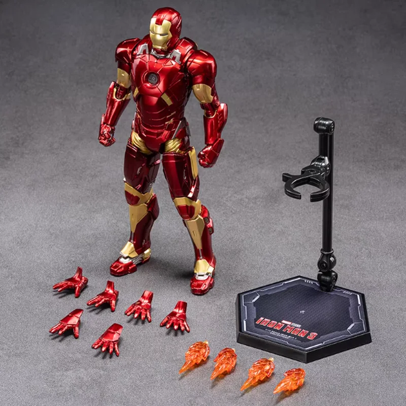 Zd Toys Iron Man Figurine d'action Iron Man MK9 Marvel Figurine mobile War Machine Figurines d'action