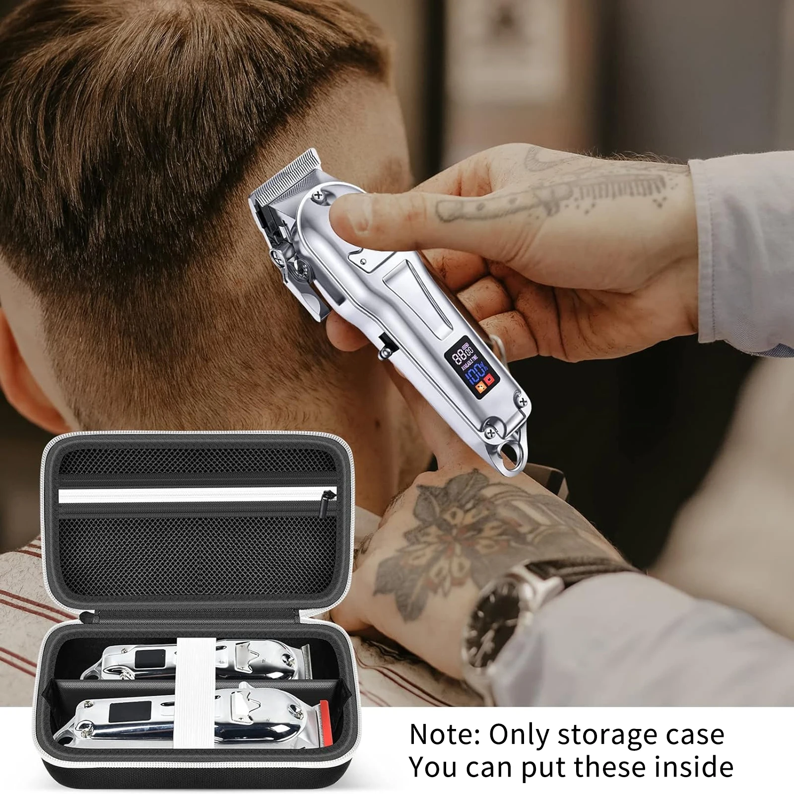 Case Compatible with Ufree/for AngFan/for Suprent/for GLAKER/for Romanda Professional Hair Clippers, Beard Trimmer Grooming Bag