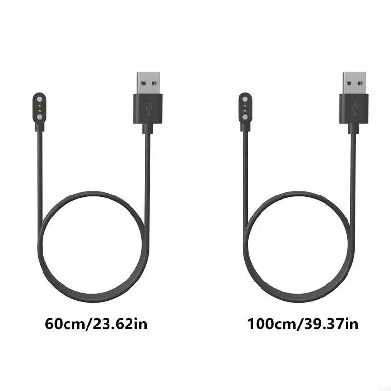 60/100cm Smartwatch USB 충전 케이블 충전기 홀더 Haylou watch RS5 용 스마트 시계 도크 코드 와이어 충전기 어댑터