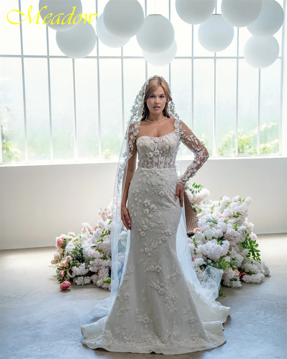 Customized Soft White Organza Wedding Dress Sexy One Shoulder Long Sleeves Bridal Gowns Boho Mermaid Court Train Robe de mariée