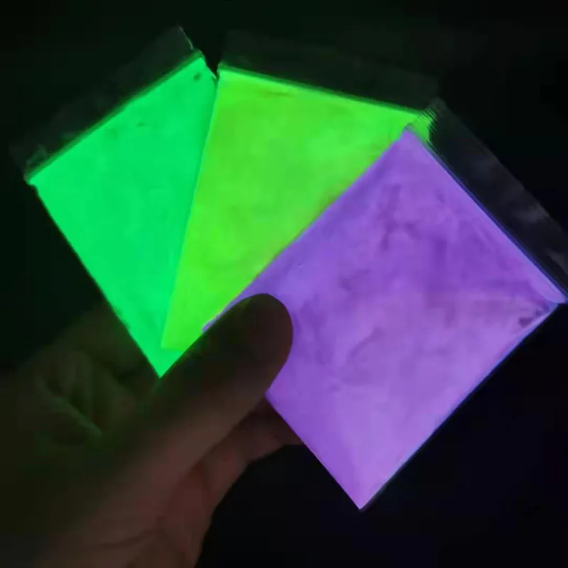 Pigmentos de epoxi luminosos para uñas, polvo de fósforo que brilla en la oscuridad, fluorescente de neón de 12 colores, luminoso, para fiesta, 10G