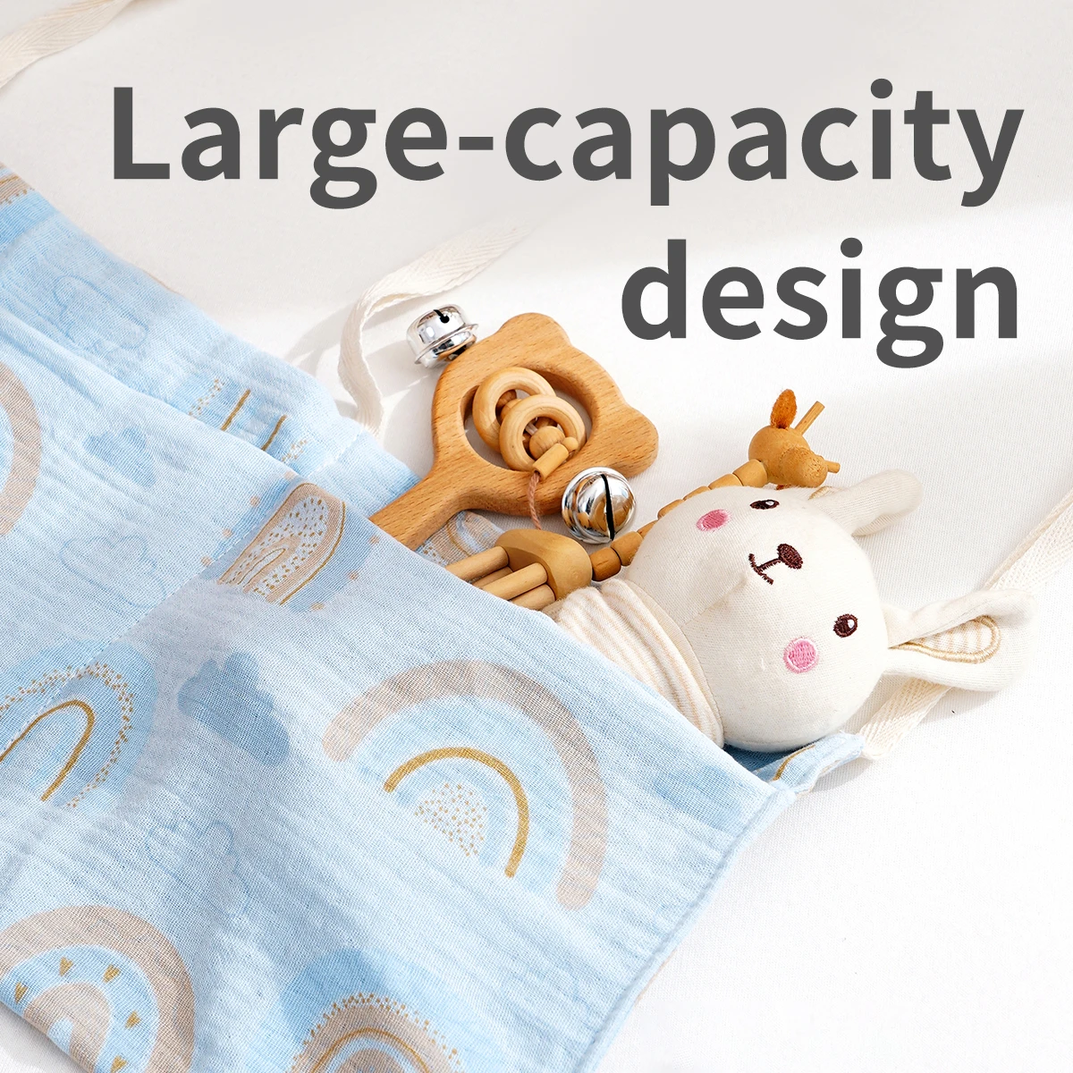1Pc Bedside Hanging Bags Milk Bottle Bib-Storage Crib Organizer Baby Nappy-Dormitory Bed-Bunk Organizing Bag Nappy- Organizer