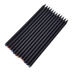 2X Black Rod HB Pencil With Colorful Diamond School Painting Writing Pencil,