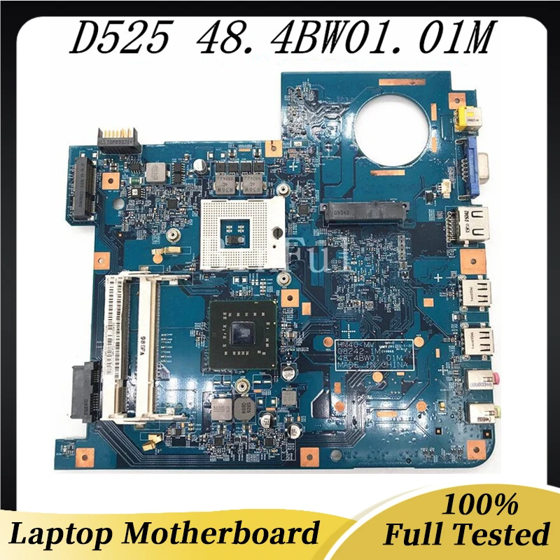 

48.4BW01.01M High Quality Laptop Motherboard For ACER Aspire D525 D725 4732Z HM40-MV 08242-1M GL40 100% Full Tested Working Good