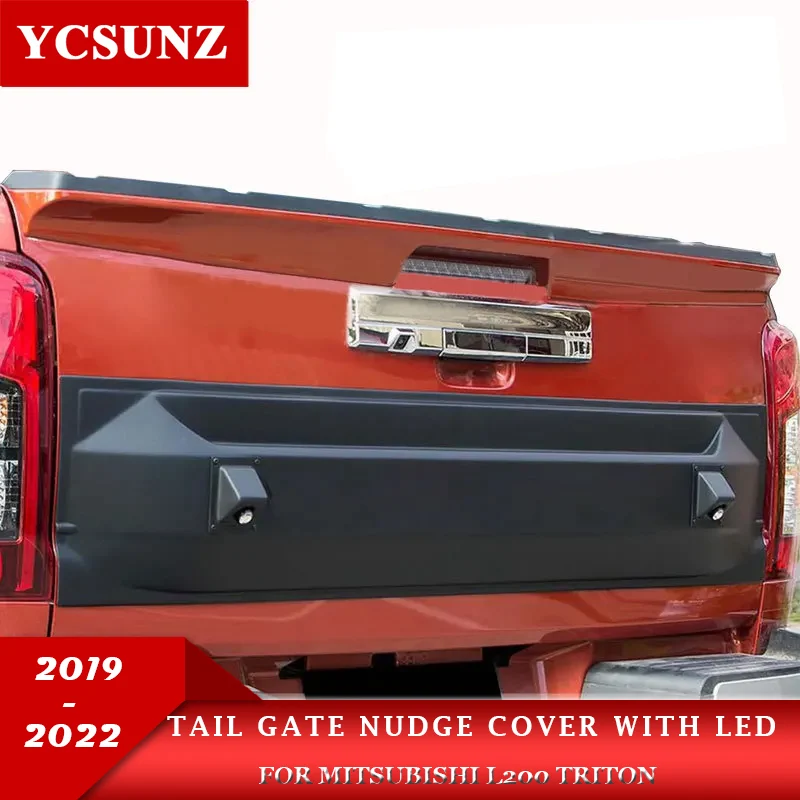 Tail Gate Nudge Cover With led For Mitsubishi L200 Triton 2019 2020 2021 2022 Ram 1200 Strada Strakar Barbarian Car Accessories