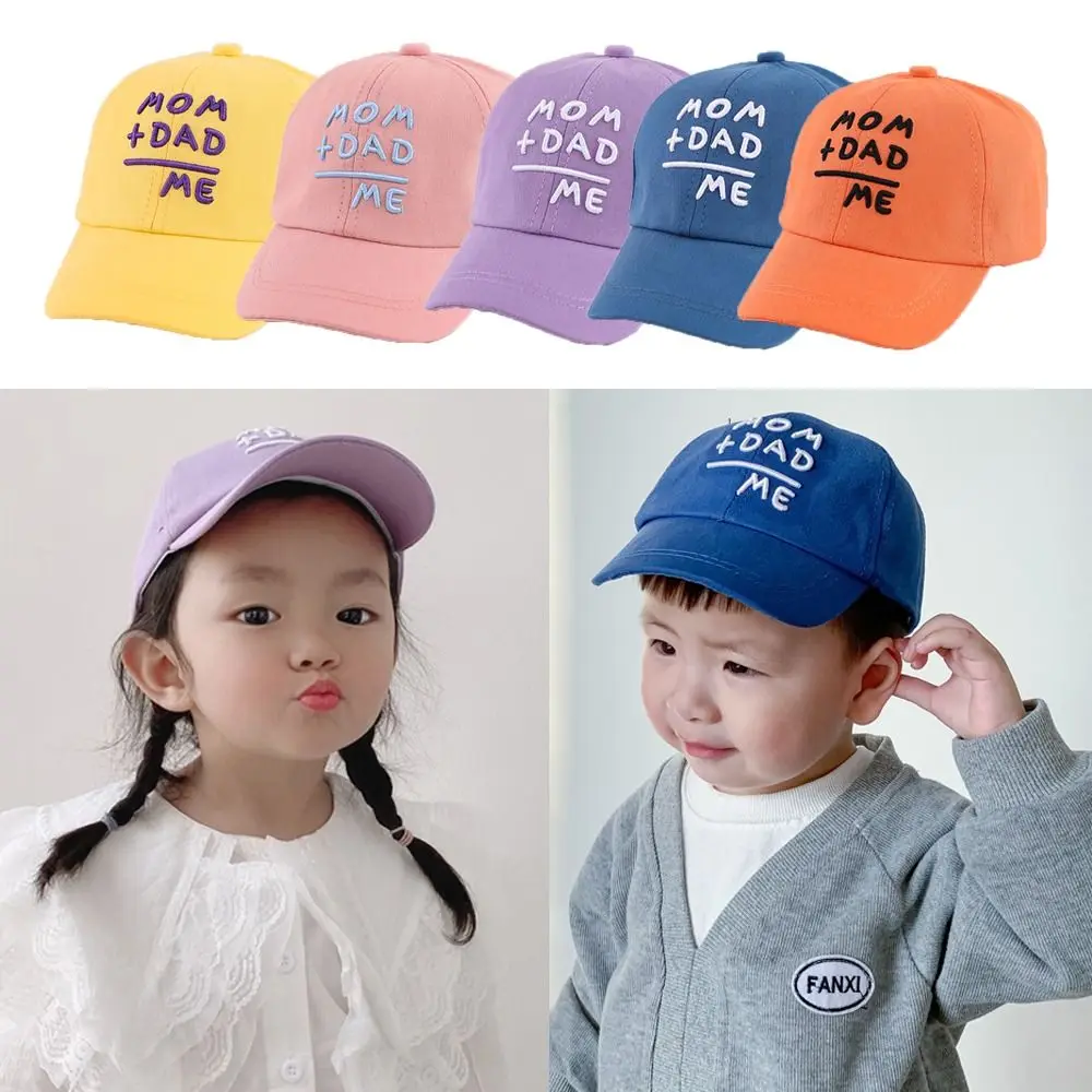 

Casual MOM+DAD=ME Embroidery Baseball Caps Cute Spring Autumn Children's Cap Adjustable Sunscreen Hats For Boys Girls