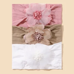 Chiffon Flower Baby Girls Headband Princess Children's Elastic Bands For Girl Hair Baby Accessories Newborn Photography Prop