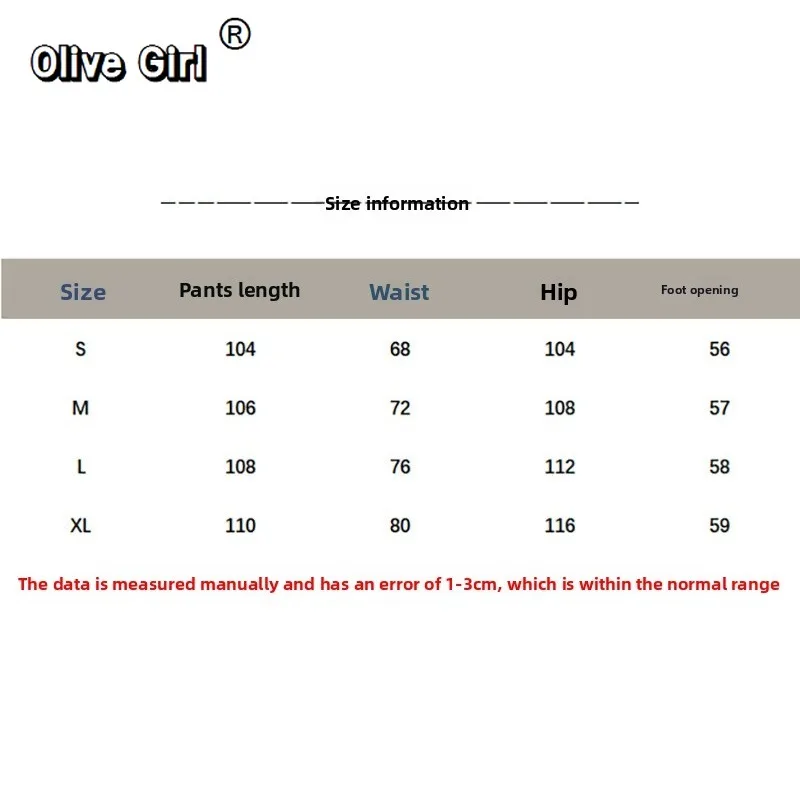 Olivegirl Denim Jeans American Retro Graffiti Scarf Straps Trousers Wide Leg Hiphop Rabbit Jeans Women's 2025 New Loose Pants