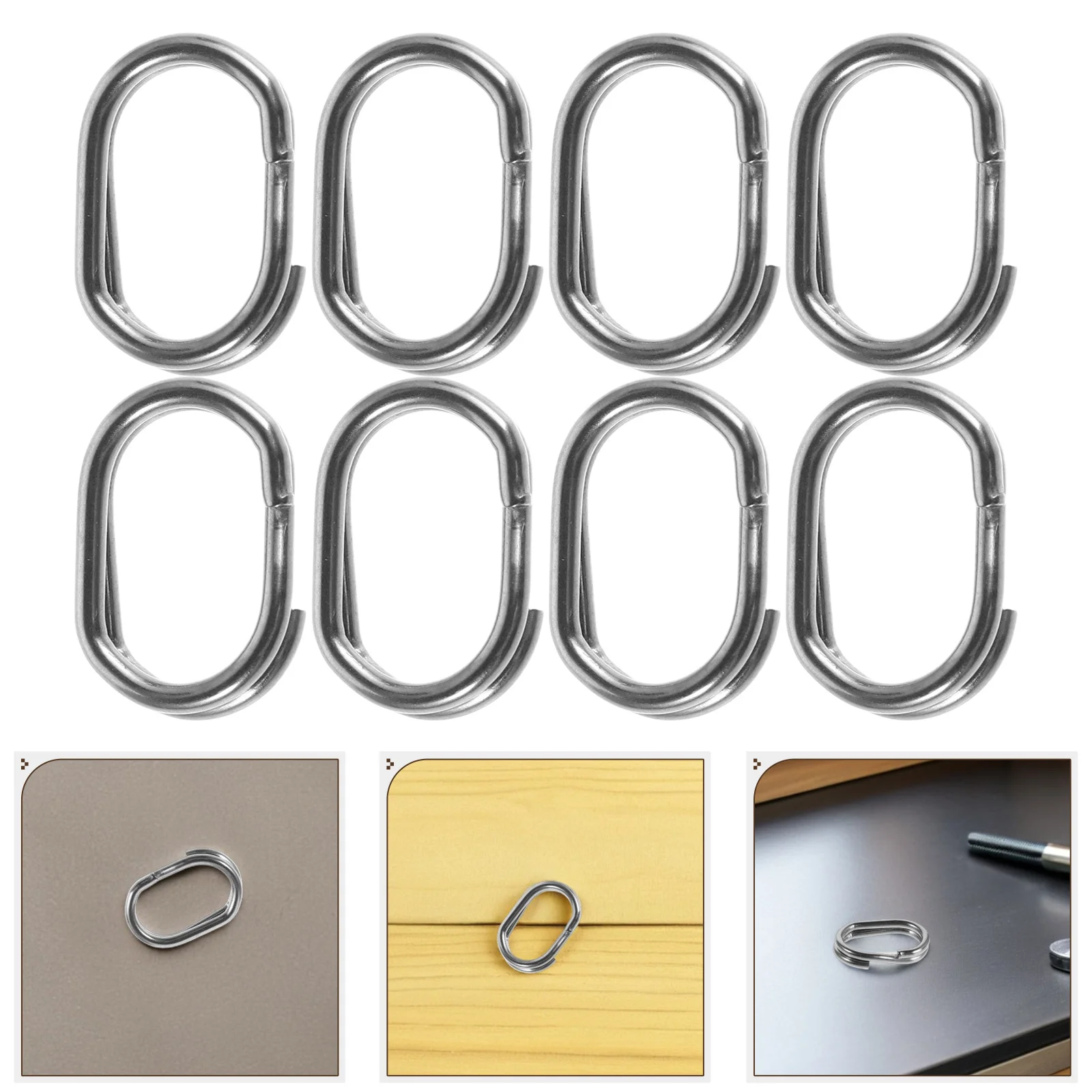 

100pcs Stainless Steel Jump Rings Oval 8Mm Smooth Connector For Jewelry Making Diy Crafts Earring Necklace Bracelet Repair