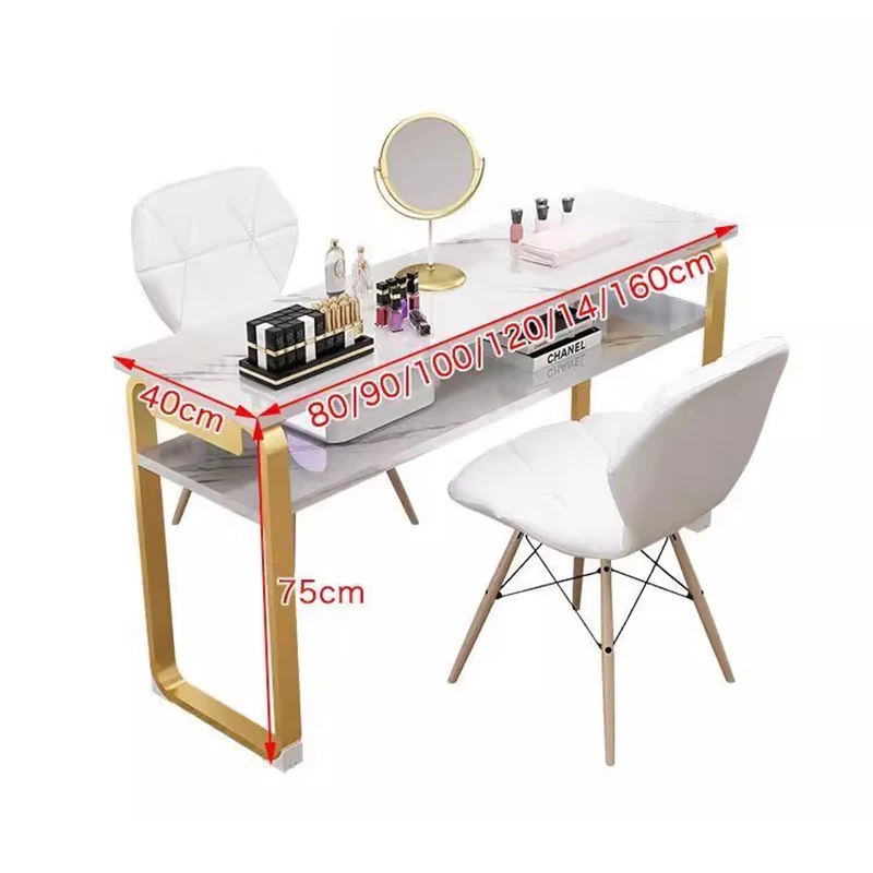 Designer Nail Tables Double Beauty Shop Salon Furniture Professional Manicure Tables Double-layer Manicure Table