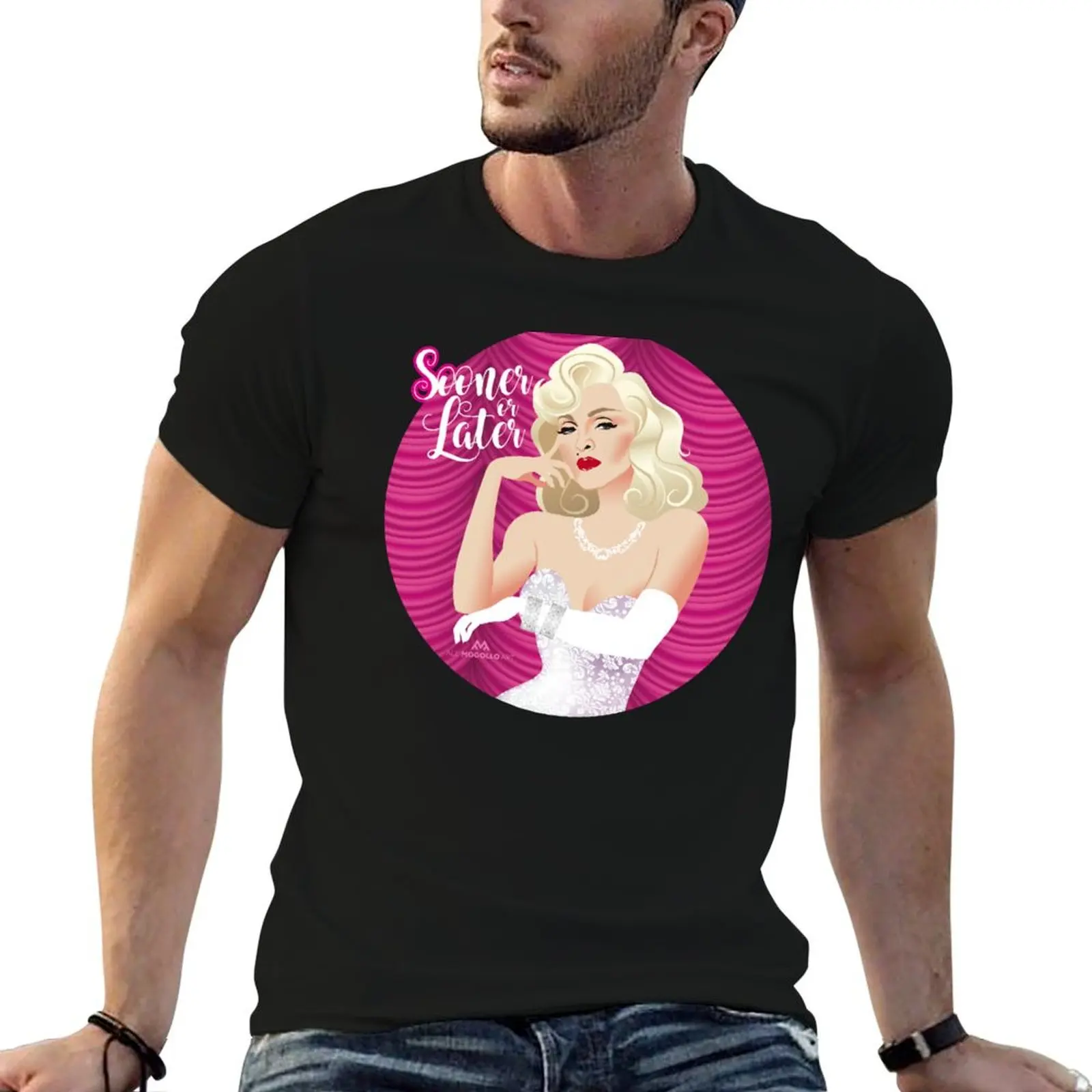 

man shirt cotton t man tshirt T-Shirt later or Sooner