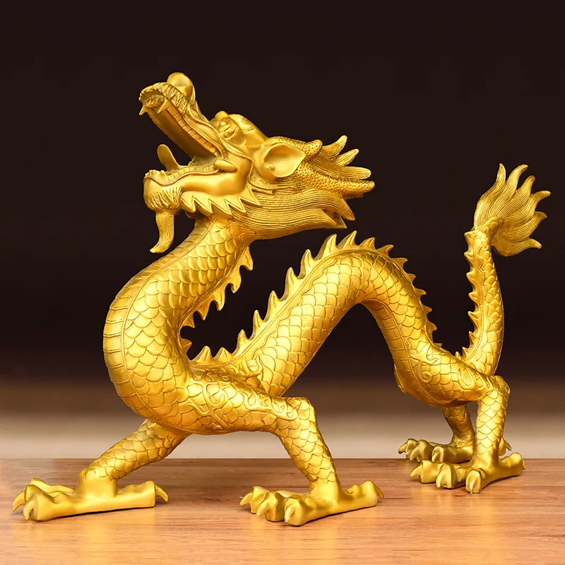 Bronze Dragon, Zodiac Auspicious Dragon, Walking Dragon, Golden Dragon