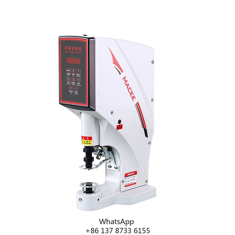 818D Electric Snap Button Servo Button Machine Sewing Machine With Table And Stand Economy Style
