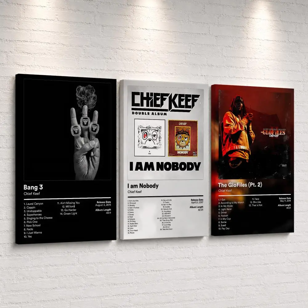 C-Chief K-Keef Bang 3 Music Album Framed Wall Painting Ready To Hang Canvas Wall Art Poster For Bedroom Home Decor Gift