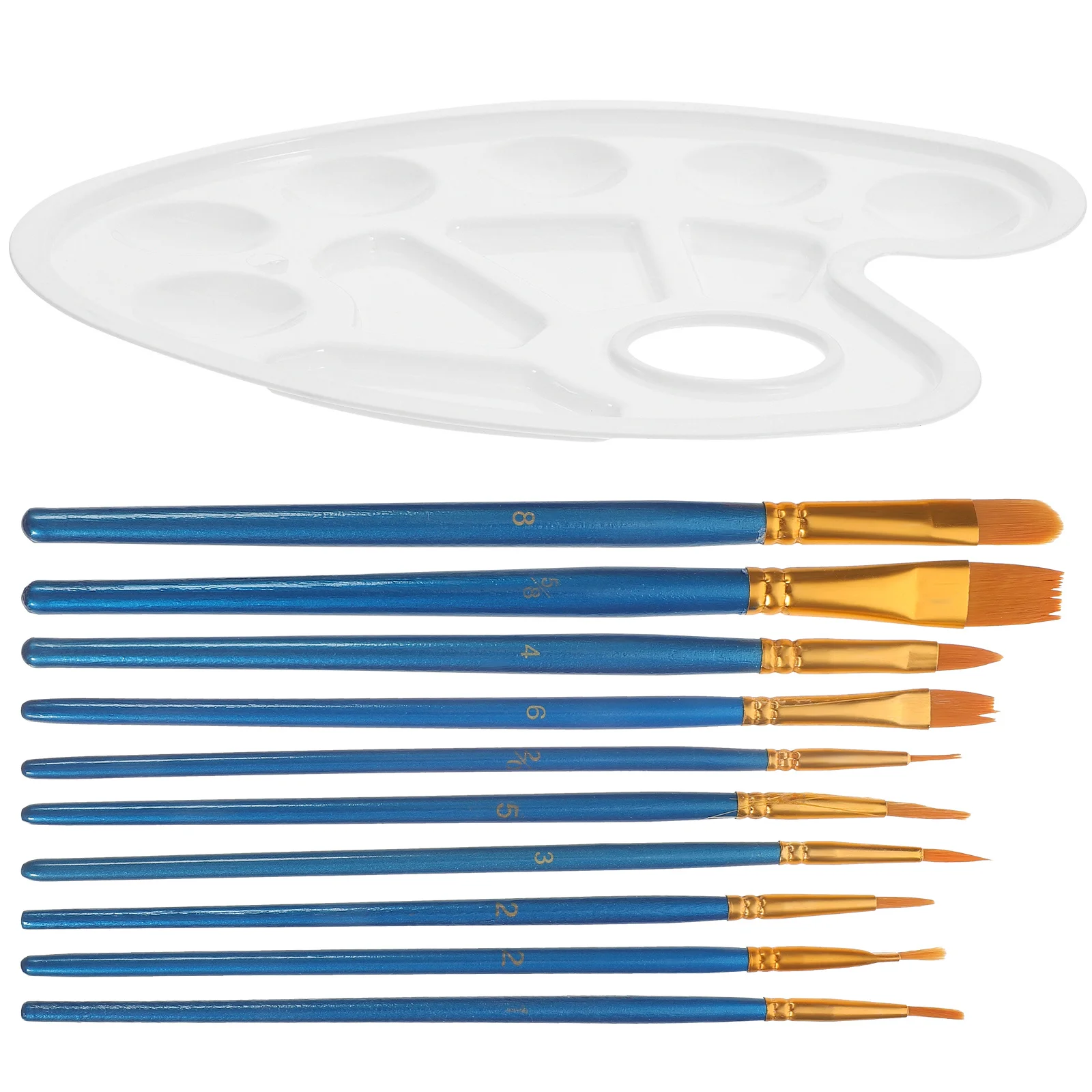 

1 set 1 Set Painting Brush With Mixing Plate Portable Paint Brush Set For Watercolor Acrylic Oil Painting Art Supplies Kit