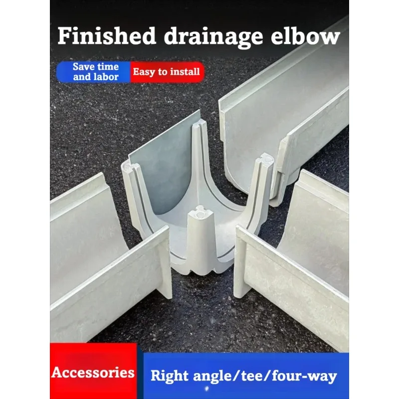 Ditch Accessories Elbows Stainless Steel Cover Plate Sewer System Plastic Joint Outdoor Use Materials