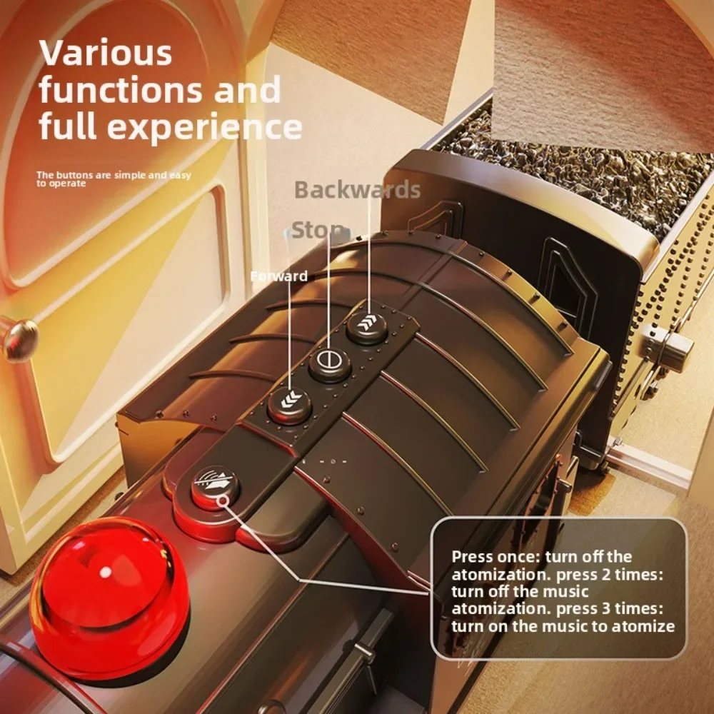 Zestaw zdalnie sterowanego pociągu parowego w stylu retro Symulacja pociągu elektrycznego Kolej dużych prędkości z dźwiękiem i światłem Zabawki dla dzieci