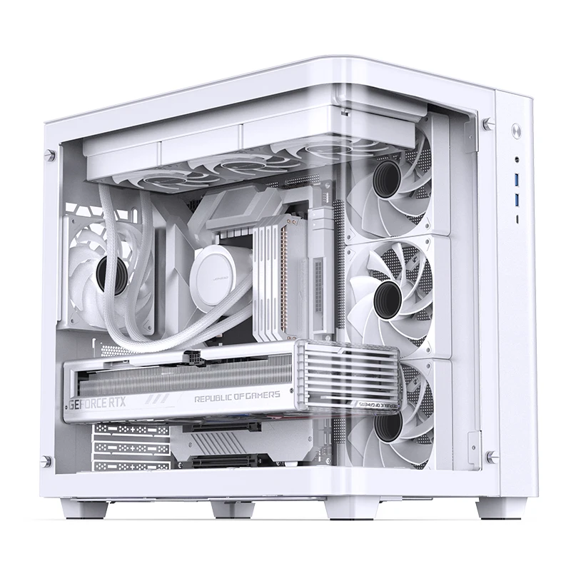 Imagem -05 - Jonsbo Case E-sports Transparente Chassis Desktop Curvo Vista Mar Quarto Lateral Duplo Refrigerador de Água 360 Interface Tipo-c Atx Tk3