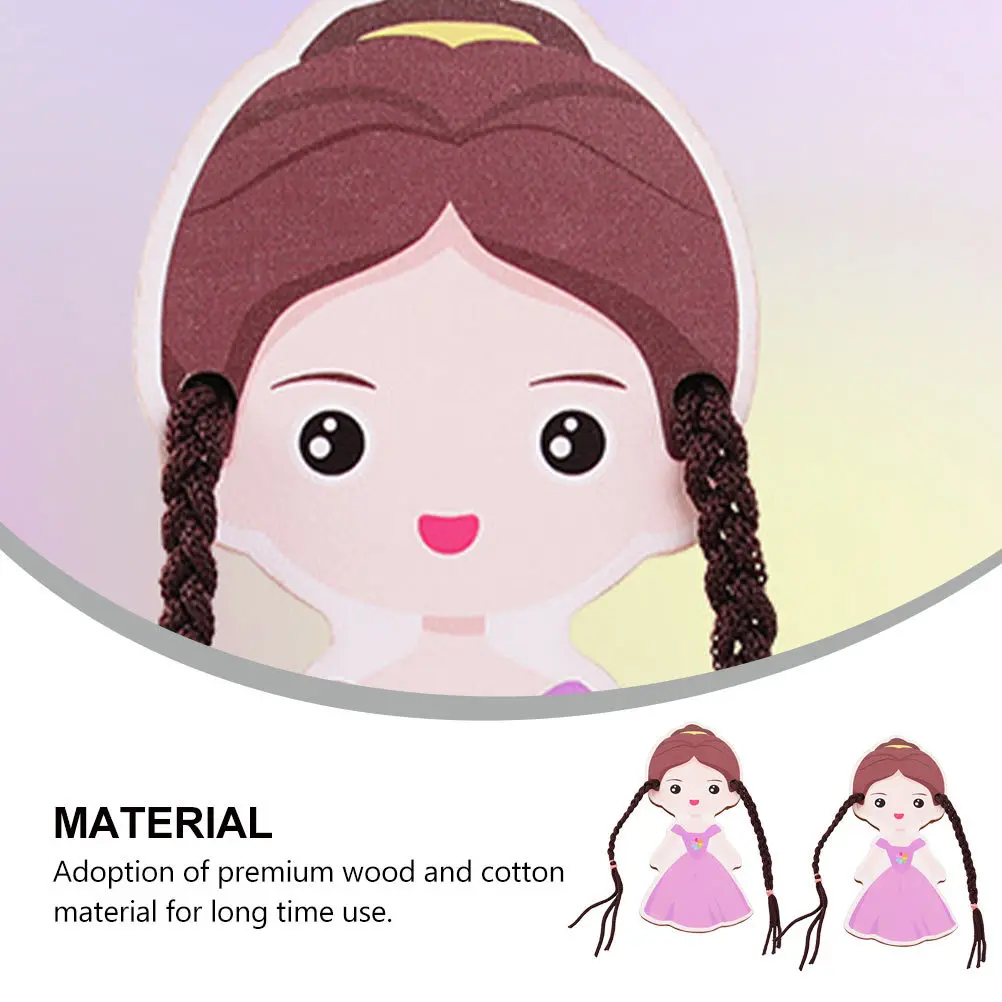 2 stuks vlechten vlechten premium hout katoen materiaal afgeronde randen kinderen diy vlechtspel hand-oog coördinatie educatief