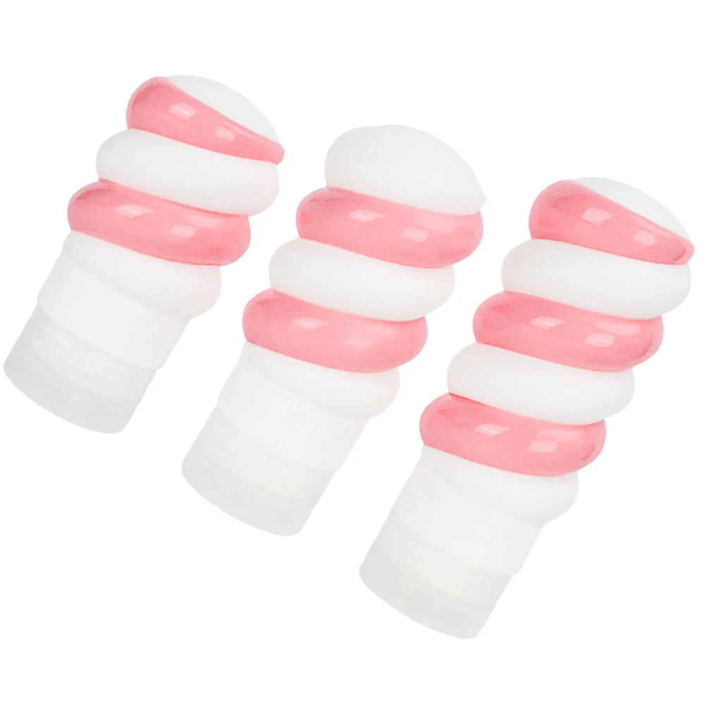 

3 Pcs 50ML 70ML 90ML Silica Gel Bottles Portable Travel Toiletry Containers Refillable Silicone Shampoo Lotion Bottles