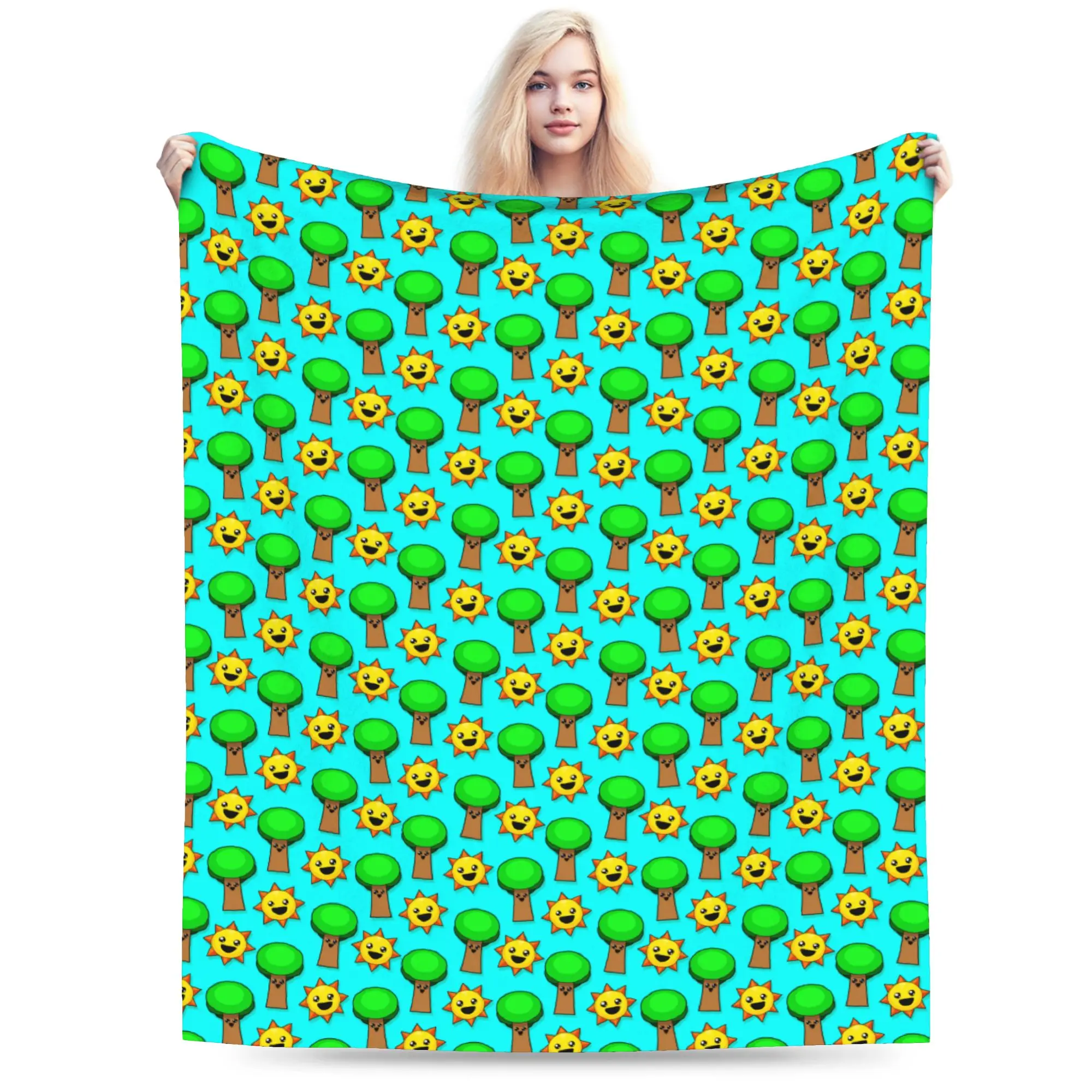 Cartoon Sprunkis Game Blanket Velvet Decoration  Multi-function Warm Throw Blankets for Sofa Car Rug Piece