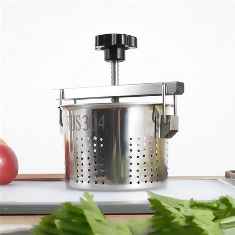 ABUN Stainless Steel Vegetable Stuffing Squeezer, 1.5L Manual Drainer for Dumplings, Kitchen Dehydrator Tool