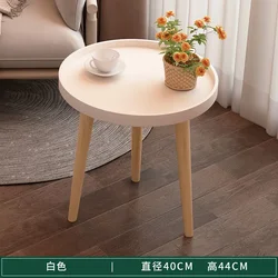 Nordic Small Round Table Modern Minimalist Living Room Balcony Bedroom Simple Assembled Small Coffee Table