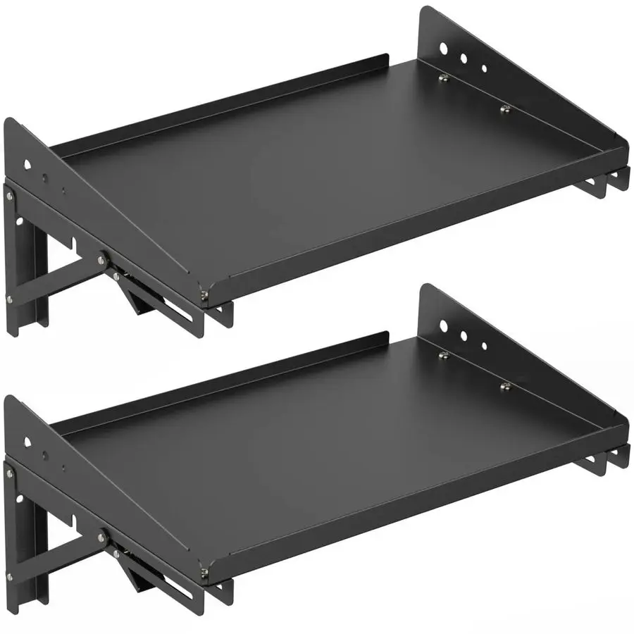 

Garage Folding Storage Rack Shelves,200LB Metal Wall Mounted Adjustable Rail Shelf for Garage,Power Tools,Toolbox,Storage Shelve