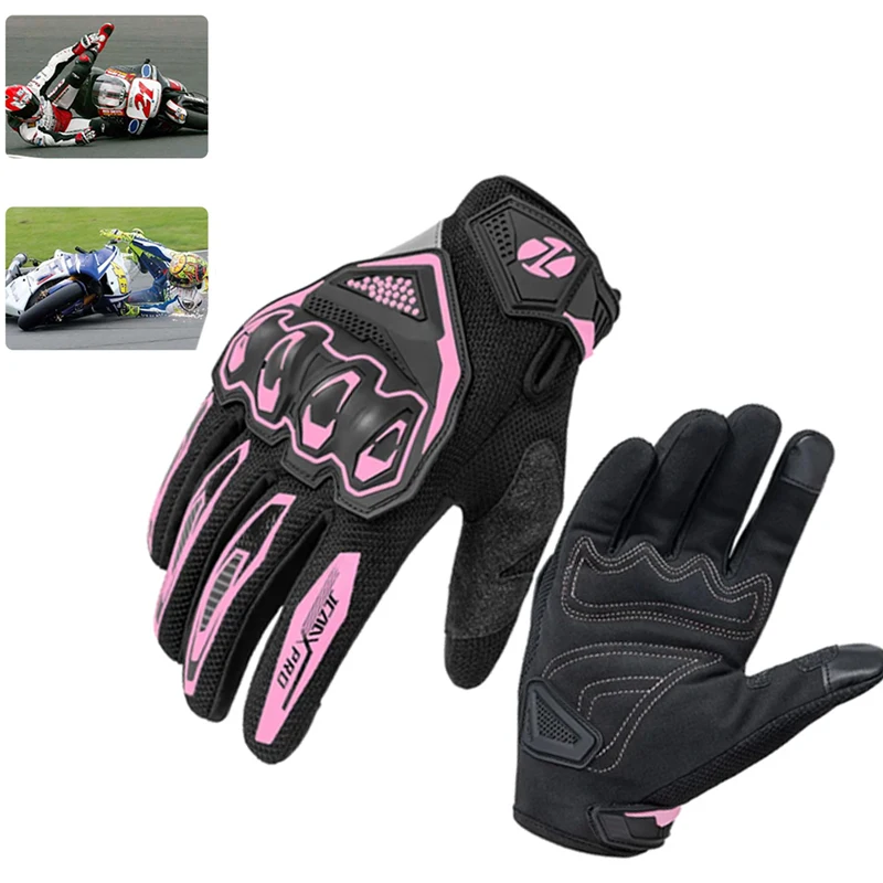 

Breathable Reflective Motorcycle Gloves Summer Full Finger Touch Screen Anti-Slip for Motorbike Racing and Outdoor Cycling 2025