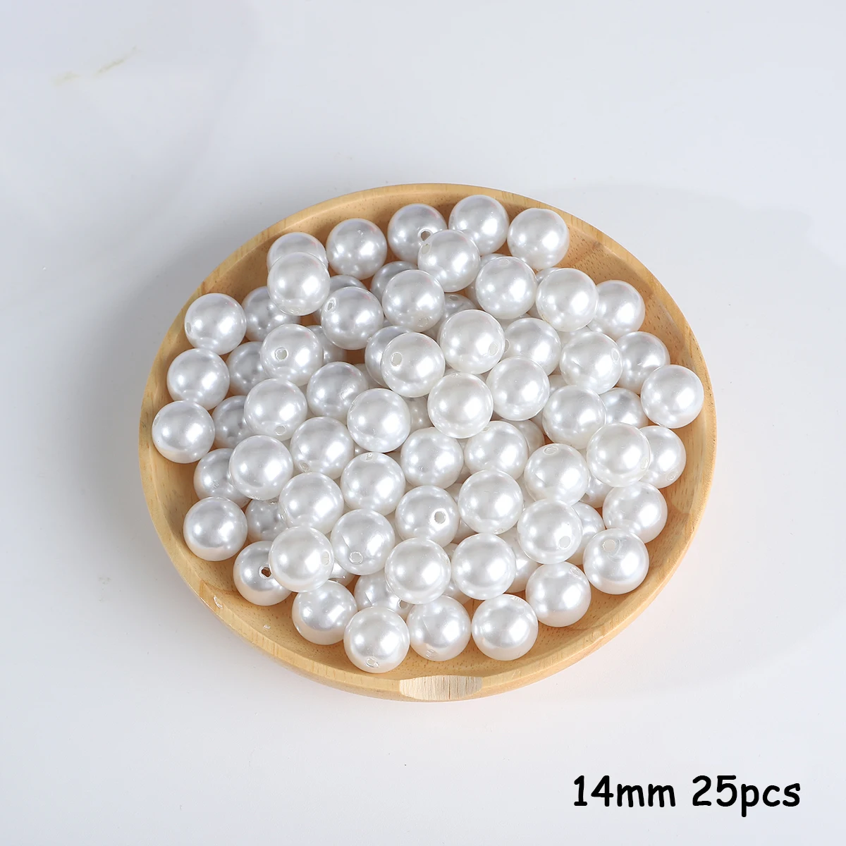 3-20mm 10-1000 stuks recht gat ABS imitatie parel beige witte armband met ronde kralen voor DIY ambachtelijke sieraden maken producten