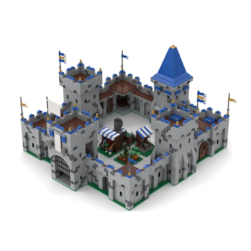 Neues 3758-Teiliges MOC Europäisches Mittelalterliches Schloss-Baumodell, DIY Kreative Ideen Bausteine Spielzeug, Geburtstagsgeschenk