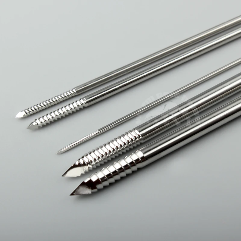 10PCS Kirschner Wire Pin Thread Head K Wires Length 250mm 317 Medical Stainless Steel Veterinary Surgical Instruments