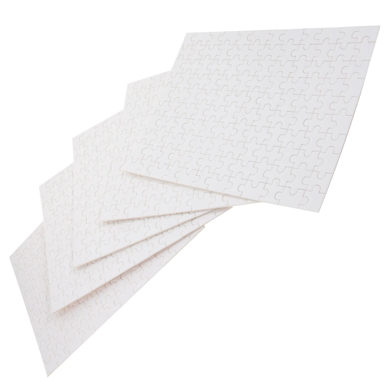 5 ensembles de pièces de puzzle vierges pour sublimation, bricolage, transfert thermique, puzzle de sublimation, blancs pour l'impression personnalisée et