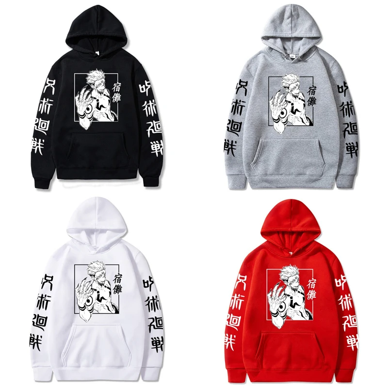 

Jujutsu Kaisen аниме Ryomen Sukuna, одежда, толстовки с капюшоном, уличная одежда для косплея, топы с капюшоном, подарки на день рождения