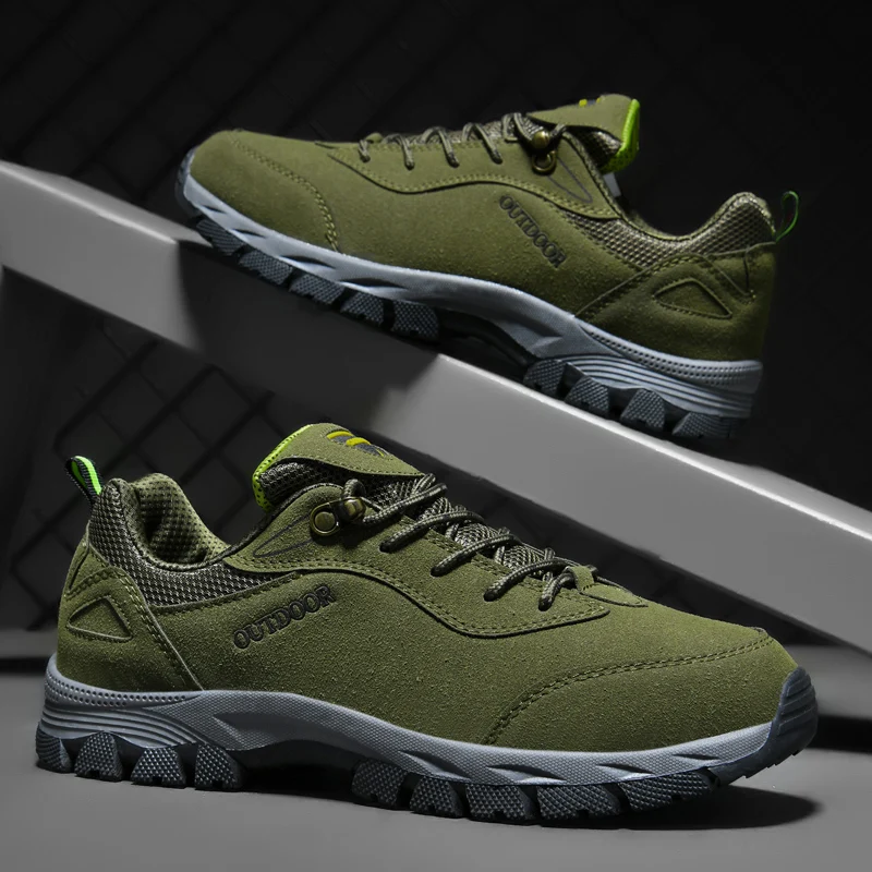 Brand Mens Hiking Shoes High Quality Mountain Climbing Shoes Outdoor Trainer Footwear Men Trekking Sport Sneakers Plus Size 49