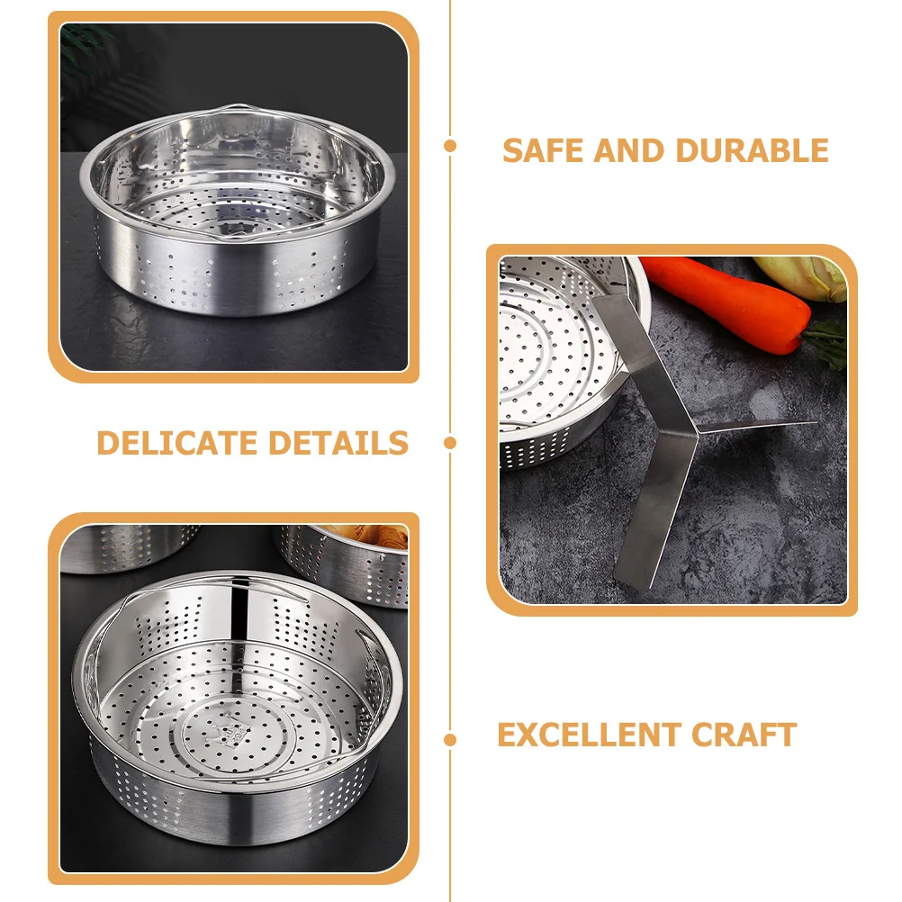 

1 set 1 Set Steamer Basket Stainless Steel Food Steamer Pot For Cooking Dumplings Vegetables Fish Bun Lobster Shellfish Beef
