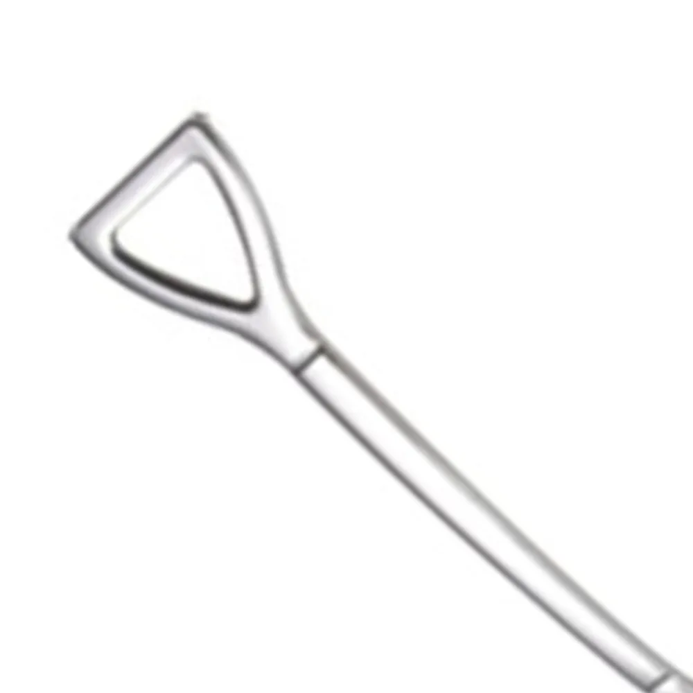 4Pcs Rustless Steel Shovel Spoon Smooth Ergonomic Handle Ice Cream Spoon Burr Free Practical Shovel Shape Spoon Cafe Dessert