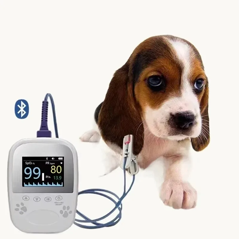 Peiqi Portable Pet Heart Rate Pulse Oximeter for Cats/Dogs Vet Animal Health Monitoring Veterinary Equipment