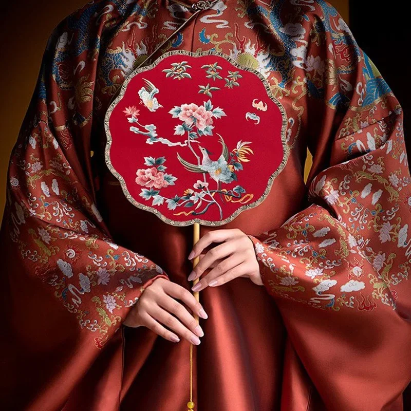 

1pc Chinese Wedding Fan and Joyful Fan Su Embroidery Double-sided Embroidery Wedding Gift Customized Pre-sale Version Fans