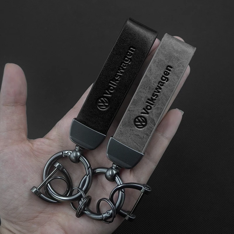  Leather Key Chain Rings Luxury Car Keychain For VW Volkswagen Polo Touran Jetta Golf 4 5 6 Polo Passat B5 B7 T5 Touareg Tiguan view 5