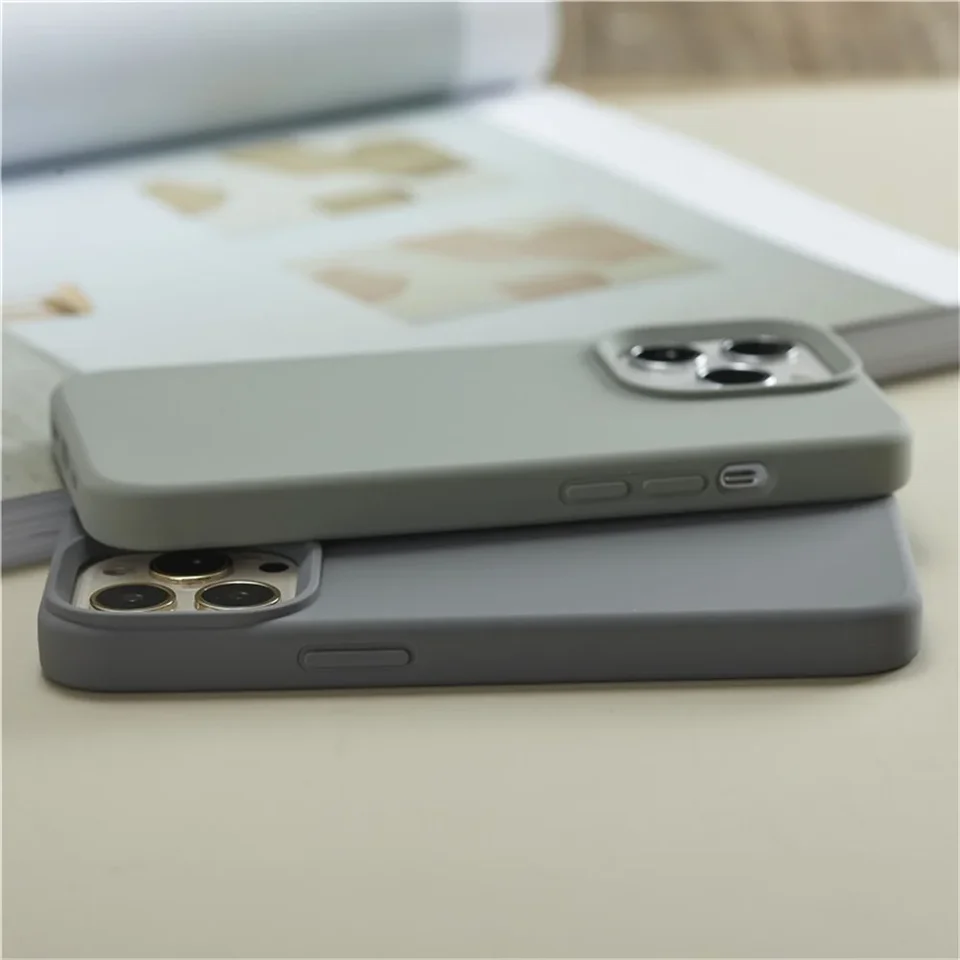 Funda de silicona líquida de lujo para iPhone 17 16 15 11 12 13 14 Pro Max, también para 7 8 Plus X XR, suave y resistente a golpes 2