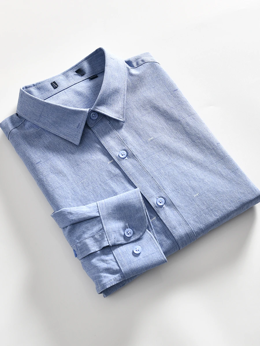 

Men's Business Casual Commute Long Sleeve Shirt Color Woven Dark Pattern Spring Summer New Style Fashion Urban Slim Fit Polye...