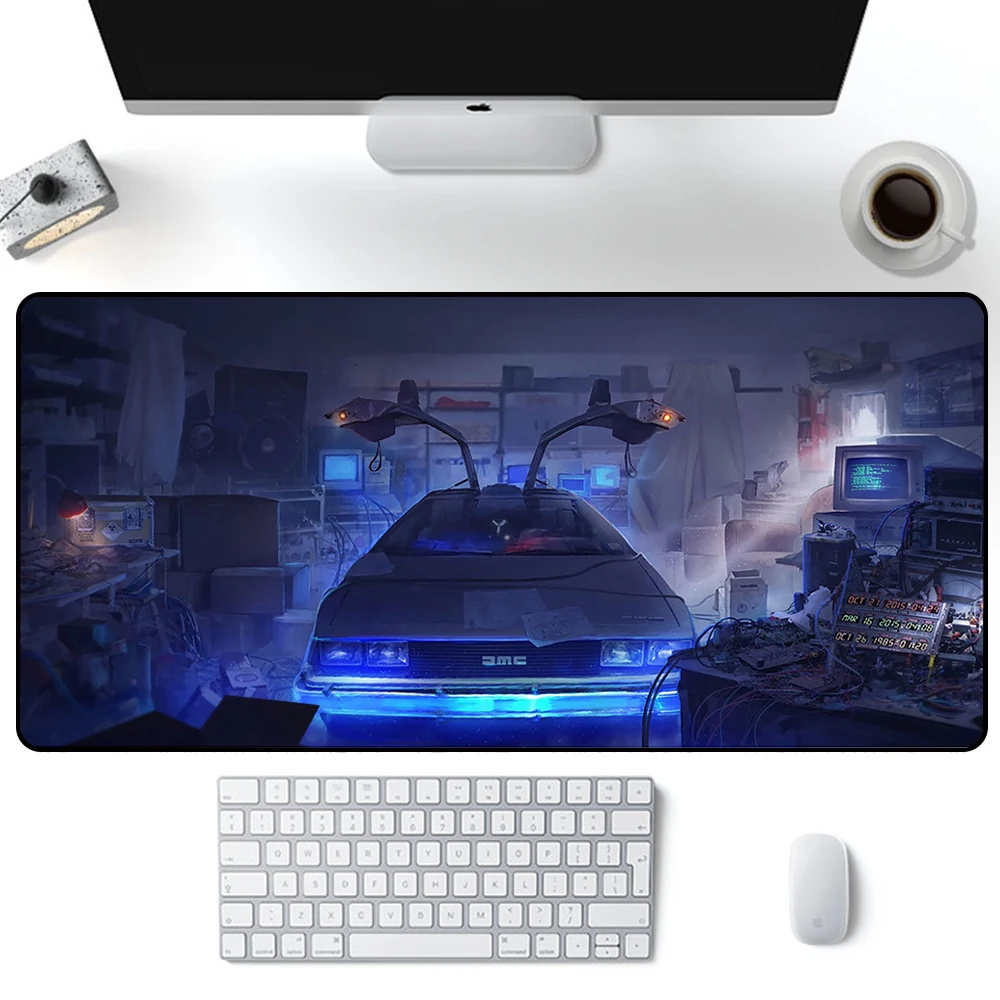 Back to The Future Mouse Pad Large Gaming Mousepad PC Gamer XXL Computer Office Mouse Mat Keyboard Mat Desk Pad Laptop Mausepad