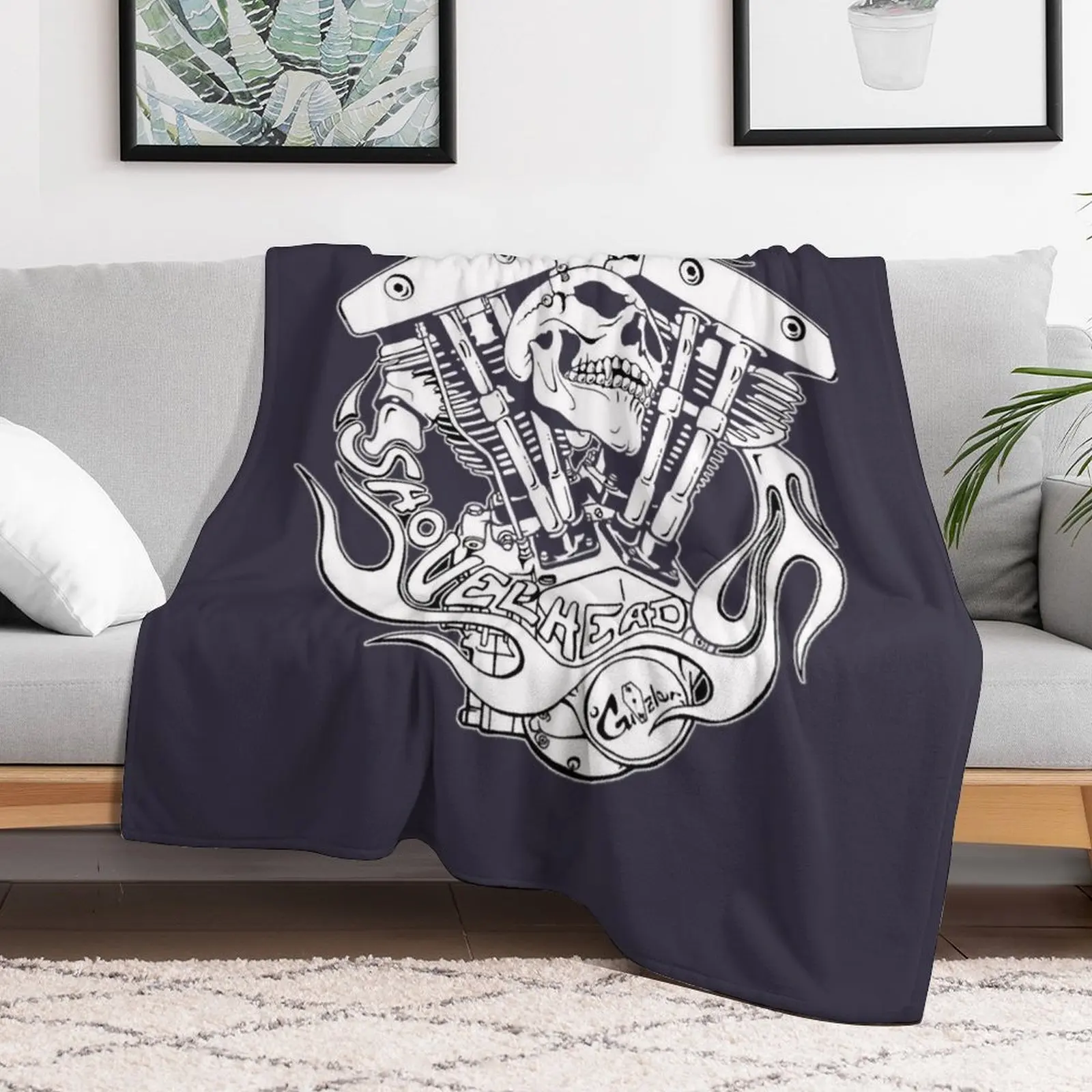 Nice Keepsake Shovelhead Awesome For Music Fan Throw Blanket