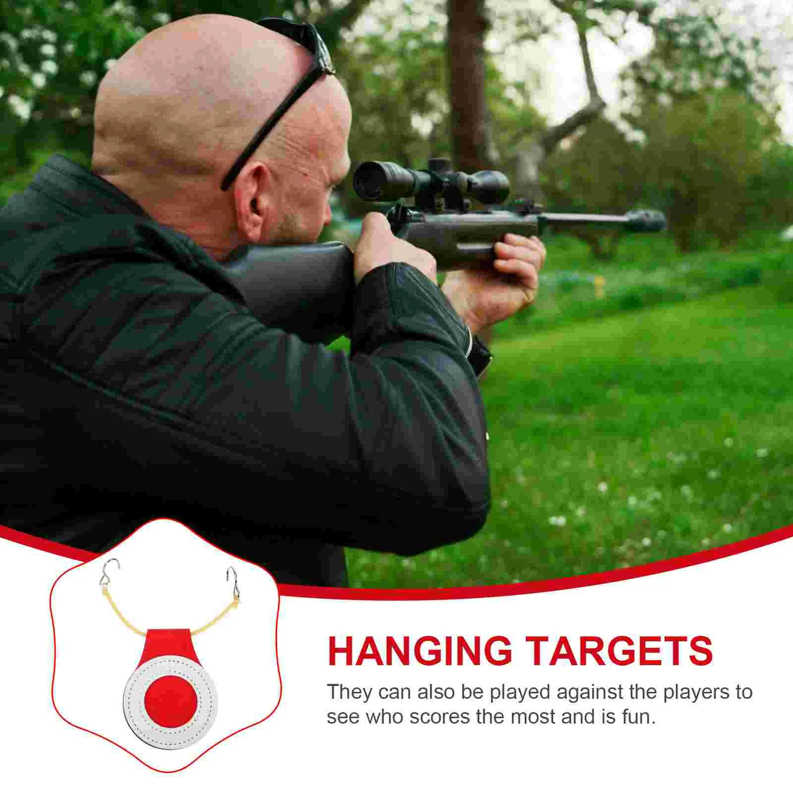 Shooting Practice Target Range Train Targets Sturdy Game Hanging for Round Shaped Super Fiber Tree Mounted