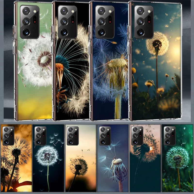 Dandelion Seeds Coque For Samsung A55 A35 A25 A15 Phone A05S Note 20 Ultra 10 Lite 9 8 M52 M51 M32 M31 M30S M21 J8 J6 J4 Plus