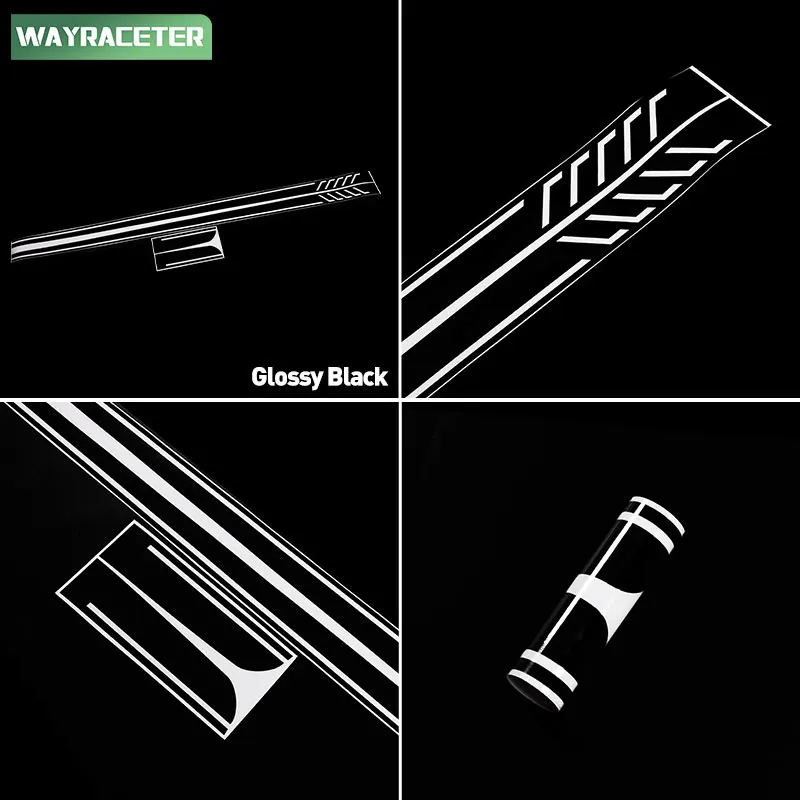 2 Pcs/Set Edition 507 Carbon Fiber Vinyl Decal Door Side Stripes Sticker For Mercedes Benz W204 C63 AMG C204 Coupe S204 C250