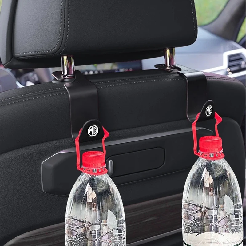 2Pcs Morris Garages Auto Backrest Seat Hook Bag Purse Holder Fit MG ZS EV HS EHS PHEV MG3 MG4 MG5 MG6 MG7 GT  Interior Accessory