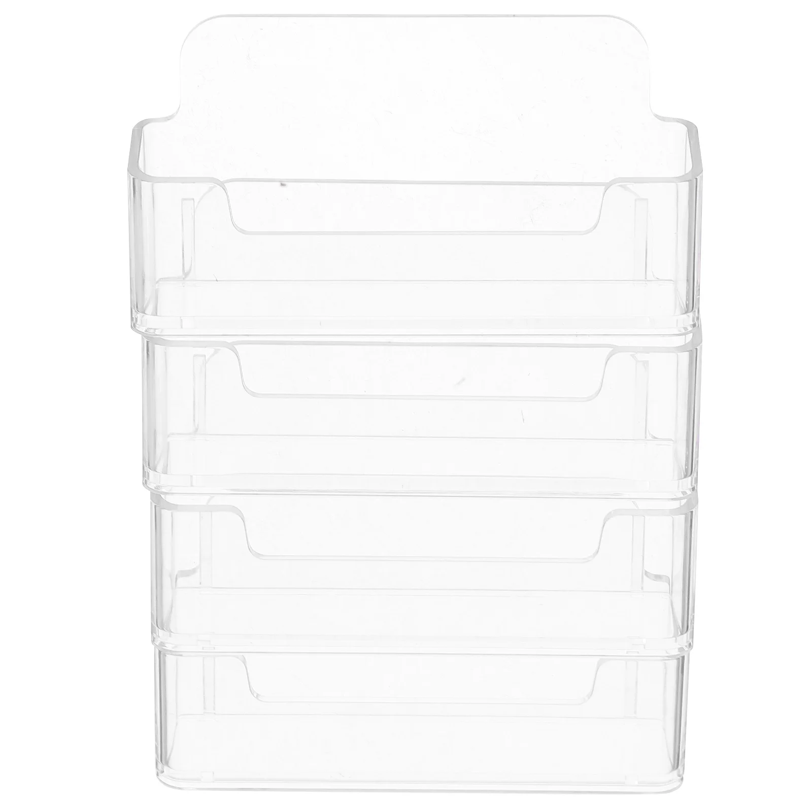 Support Transparent pour cartes de visite, 4 pièces, organisateur en acrylique pour réception de bureau et espace de travail, présentoir pour cartes