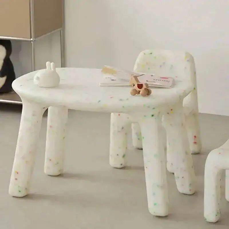 طاولة مكتب بلاستيكية للأطفال في مرحلة ما قبل المدرسة، كرسي مكتب للأطفال، أثاث غرفة الدراسة، مكتب خلع الملابس، مجموعة صغيرة #6